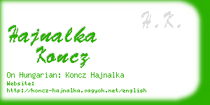 hajnalka koncz business card